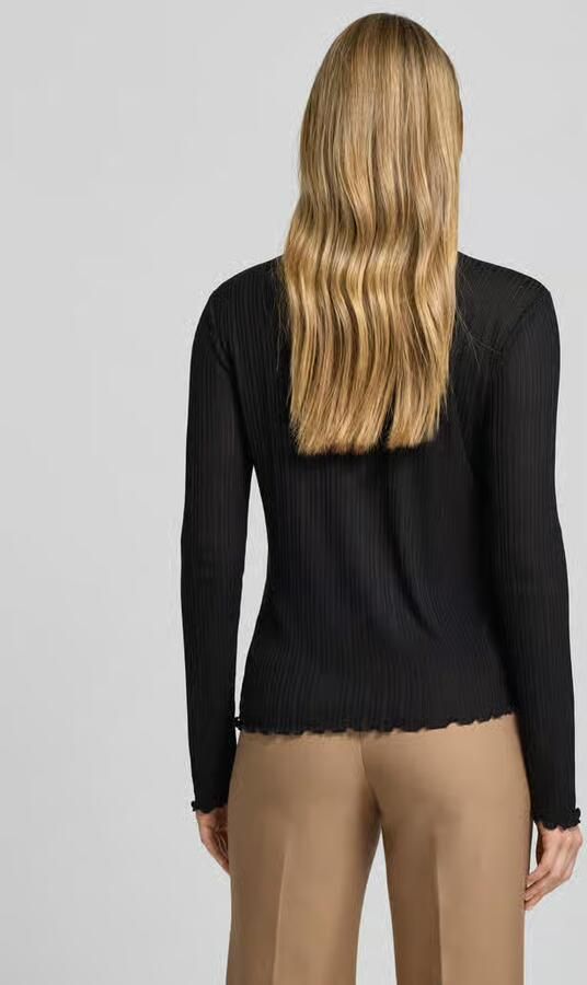Opus Shirt met lange mouwen en opstaande kraag model 'Sivi'