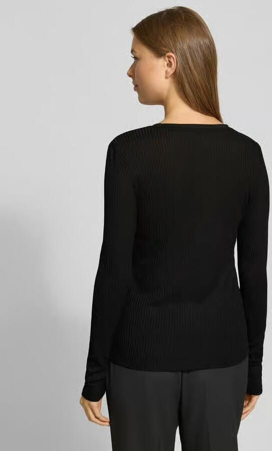 Opus Shirt met lange mouwen en ronde hals model 'Sumelika'