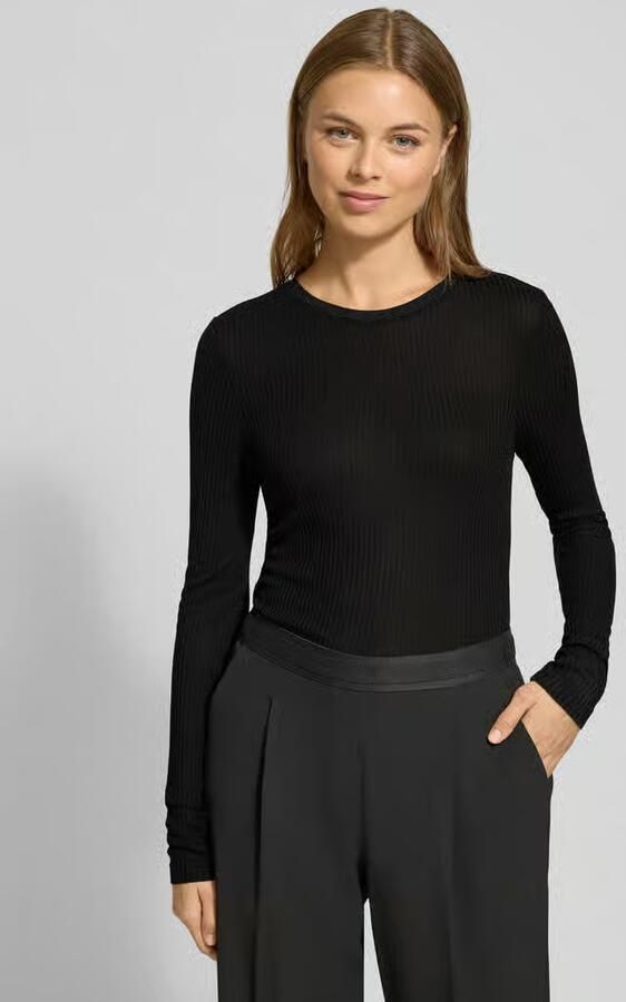 Opus Shirt met lange mouwen en ronde hals model 'Sumelika' - Foto 2