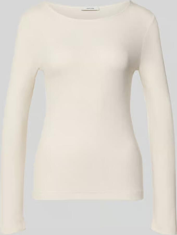 Opus Shirt met lange mouwen met ronde hals model 'Smallo'