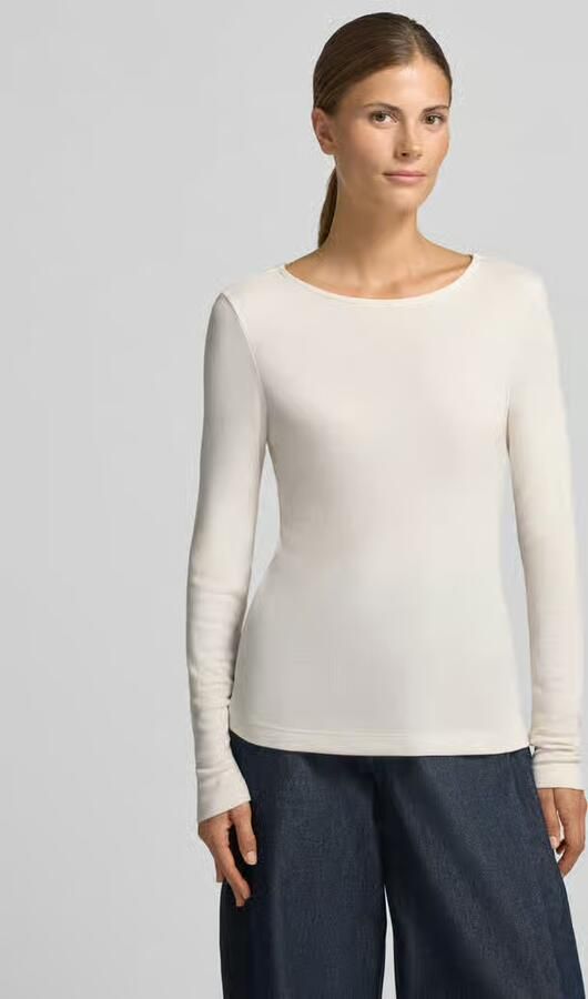 Opus Shirt met lange mouwen met ronde hals model 'Smallo' - Foto 2