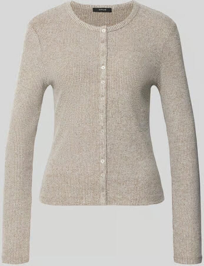 Opus Shirt met lange mouwen model 'Saltus' met sierknopen - Foto 1