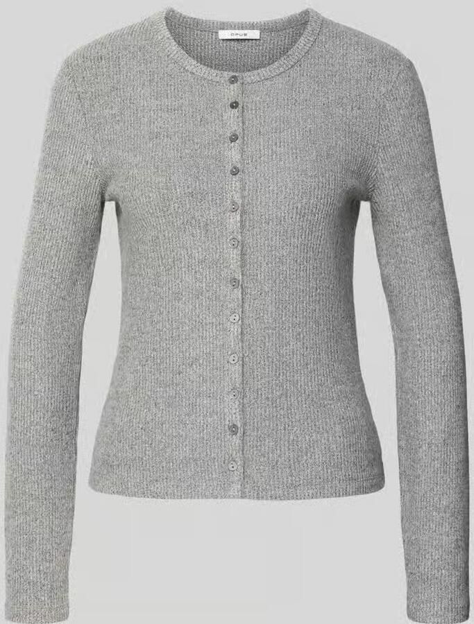 Opus Shirt met lange mouwen model 'Saltus' met sierknopen