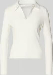 Opus Shirt met lange mouwen van viscosemix met polokraag model 'Seti'