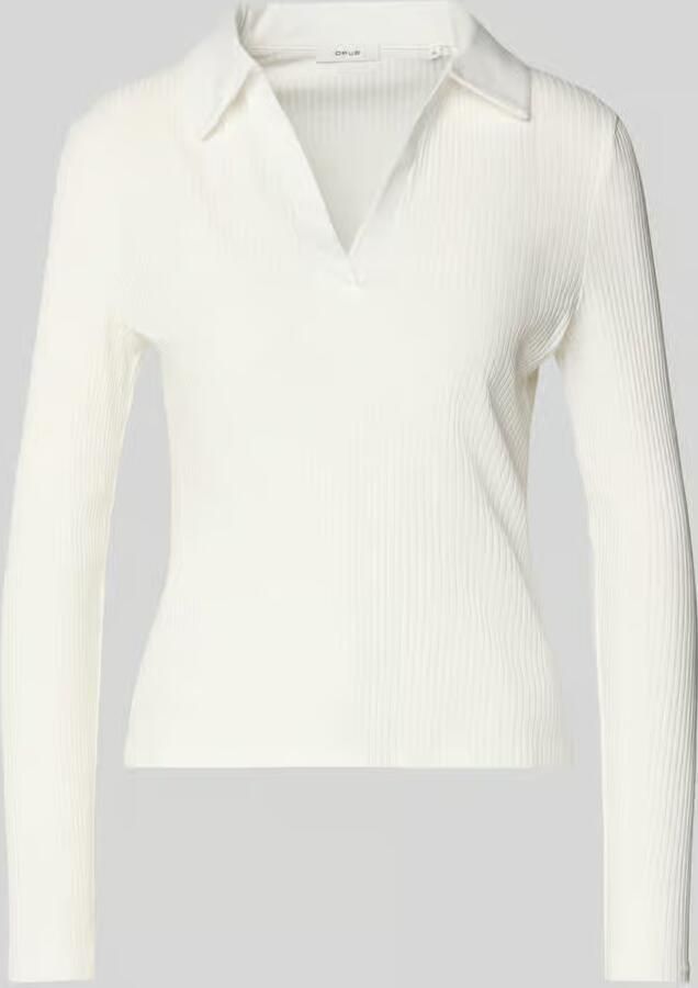 Opus Shirt met lange mouwen van viscosemix met polokraag model 'Seti' - Foto 2