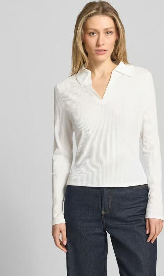 Opus Shirt met lange mouwen van viscosemix met polokraag model 'Seti' - Foto 3