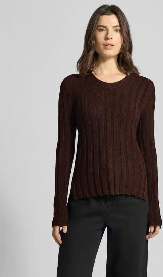 Opus Slim fit gebreide pullover met wol Model Polmi - Foto 3