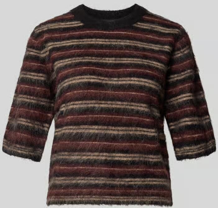 Opus Slim fit gebreide pullover van polyacryl-mix met streepmotief