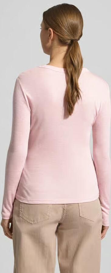 Opus Slim fit shirt met lange mouwen van een mix van lyocell en wol model 'Sefemina'