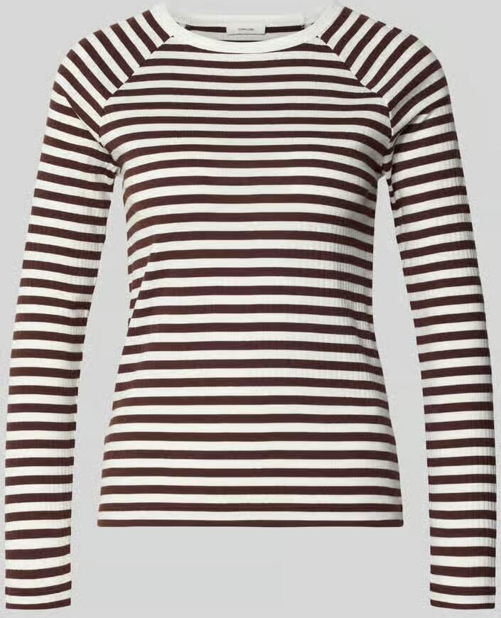 Opus Slim fit shirt met lange mouwen en ronde hals model 'Sorka'