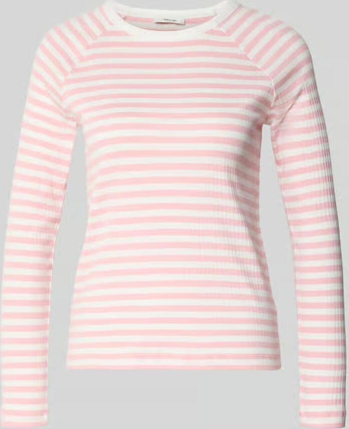Opus Slim fit shirt met lange mouwen en ronde hals model 'Sorka'