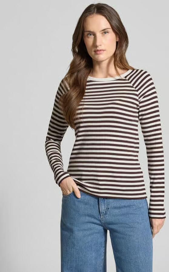 Opus Slim fit shirt met lange mouwen met ronde hals Model 'Sorka' - Foto 4