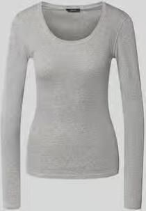 Opus Slim fit shirt met lange mouwen van mix van katoen en modal model 'Sorana'