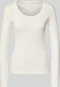 Opus Slim fit shirt met lange mouwen van mix van katoen en modal model 'Sorana'