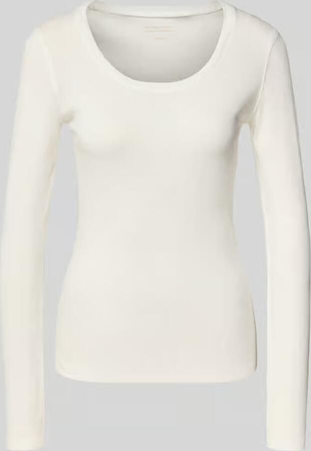 Opus Slim fit shirt met lange mouwen van mix van katoen en modal model 'Sorana'