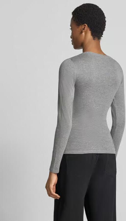 Opus Slim fit shirt met lange mouwen van mix van katoen en modal model 'Sorana' - Foto 3