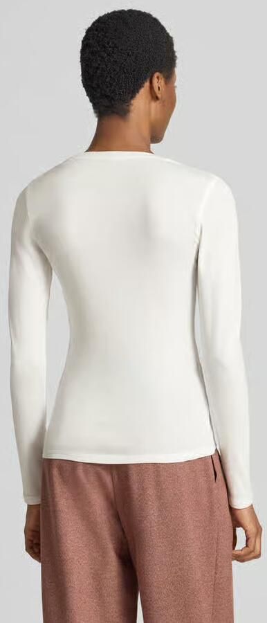 Opus Slim fit shirt met lange mouwen van mix van katoen en modal model 'Sorana' - Foto 3