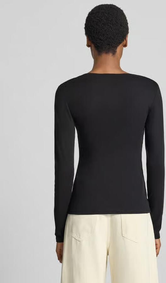 Opus Slim fit shirt met lange mouwen van mix van katoen en modal model 'Sorana' - Foto 3