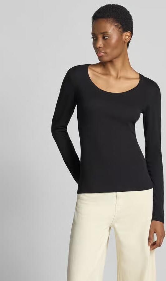 Opus Slim fit shirt met lange mouwen van mix van katoen en modal model 'Sorana' - Foto 2