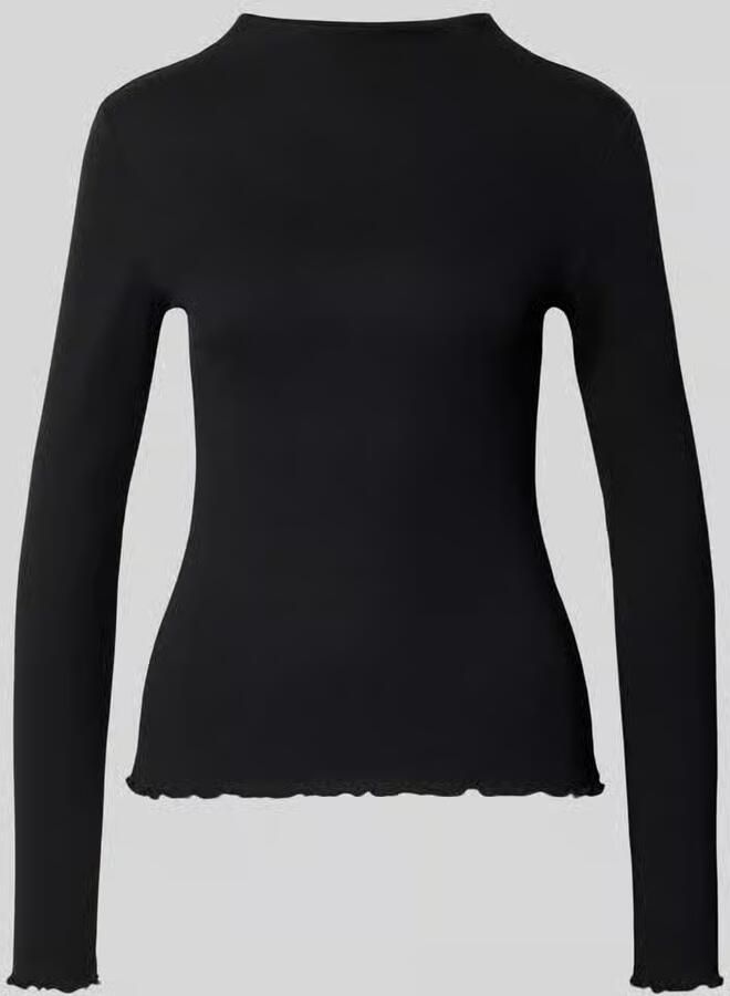 Opus Slim fit shirt met lange mouwen van mix van modal en katoen model 'Soninchen'