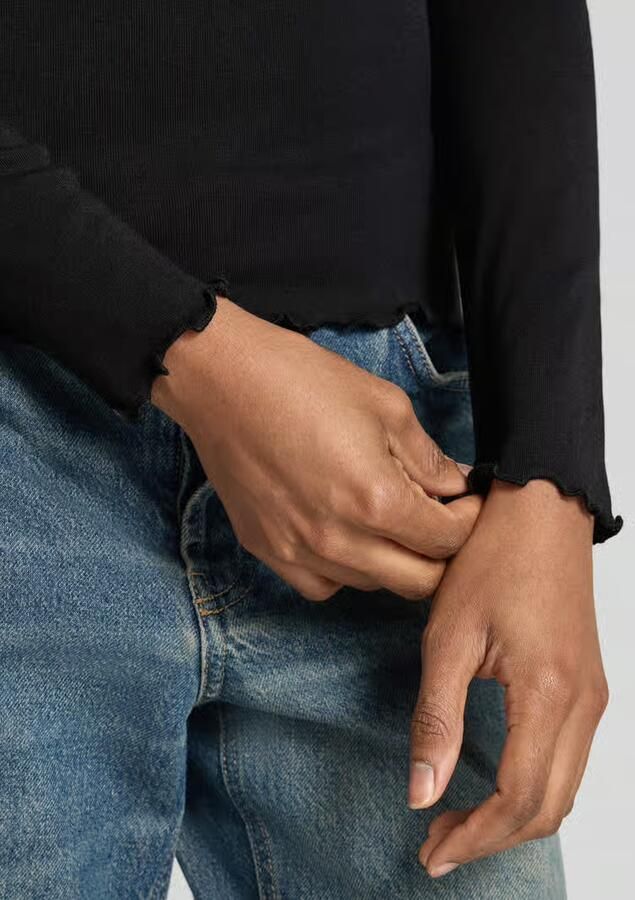 Opus Slim fit shirt met lange mouwen van mix van modal en katoen model 'Soninchen' - Foto 2