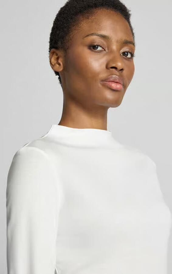 Opus Slim fit shirt met lange mouwen van mix van modal en katoen model 'Soninchen' - Foto 2