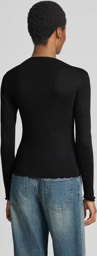 Opus Slim fit shirt met lange mouwen van mix van modal en katoen model 'Soninchen' - Foto 3