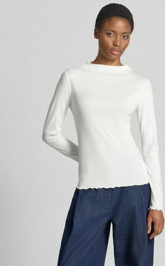 Opus Slim fit shirt met lange mouwen van mix van modal en katoen model 'Soninchen' - Foto 2