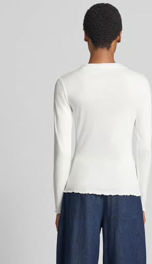 Opus Slim fit shirt met lange mouwen van mix van modal en katoen model 'Soninchen' - Foto 3