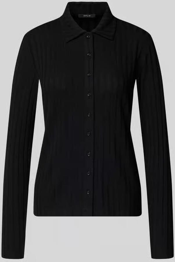Opus Slim fit shirt met lange mouwen van viscosemix model 'Sitami'