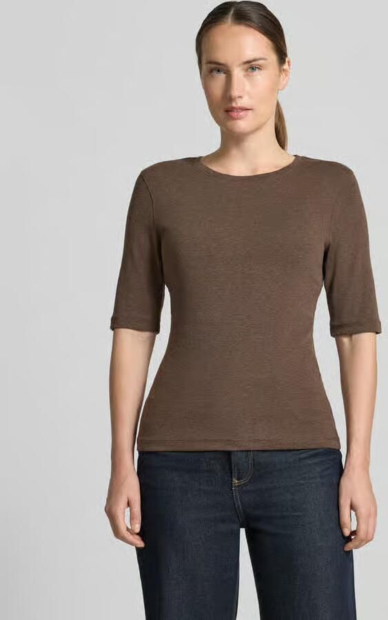 Opus Slim Fit t-shirt met wol model 'Sorela' - Foto 2