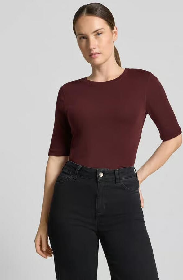 Opus Slim Fit t-shirt met wol model 'Sorela' - Foto 2