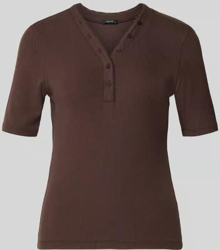 Opus Slim Fit t-shirt van viscosemix model 'Sanez'