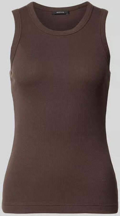 Opus Slim fit top met ronde hals model 'Lesso' - Foto 2