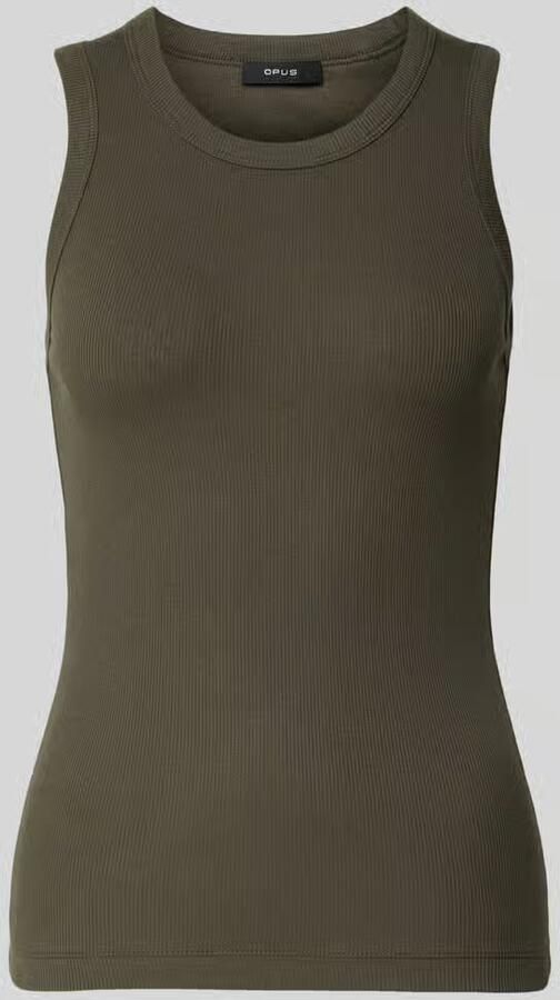 Opus Slim fit top met ronde hals model 'Lesso' - Foto 2