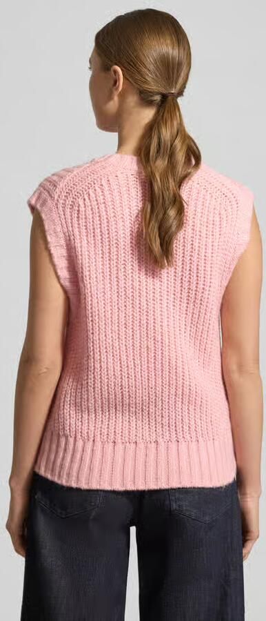 Opus Spencer met wol in gebreide look model 'Portuna'