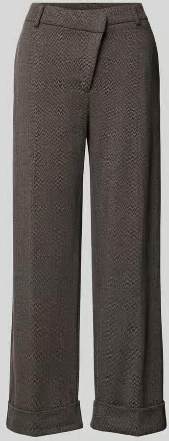 Opus Stoffen broek met omslagzoom