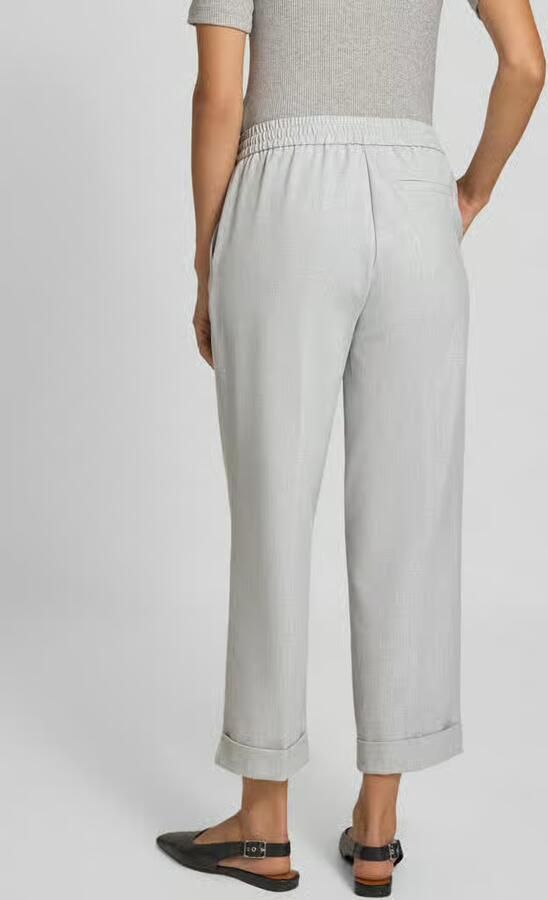 Opus Stoffen broek met persplooi model 'Melosa'