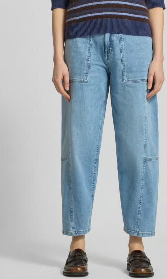 Opus straight fit jeans-culotte van katoenmix model 'Lolah' - Foto 3