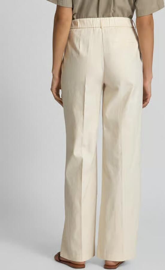 Opus Straight leg stoffen broek met persplooien model 'Maiga'