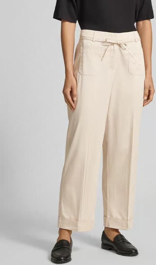Opus Straight leg stoffen broek met persplooien model 'Meeri' - Foto 2