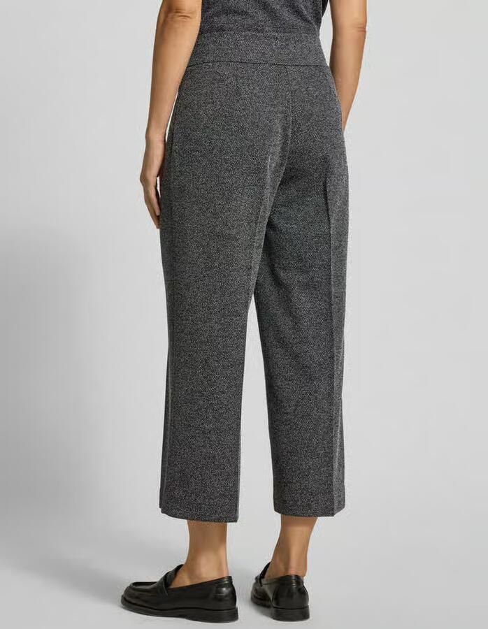Opus Straight leg stoffen broek met persplooien model 'Misha work'