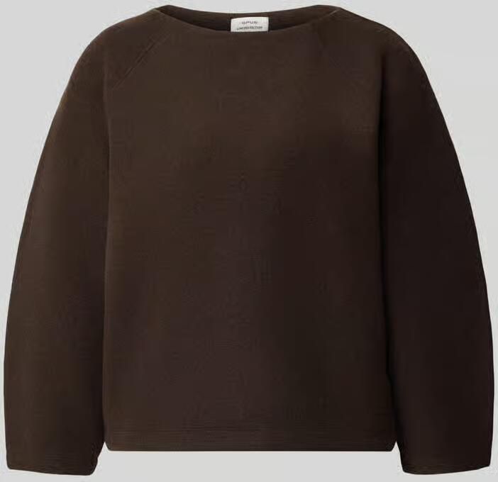 Opus Sweatshirt met boothals model 'Gusera'