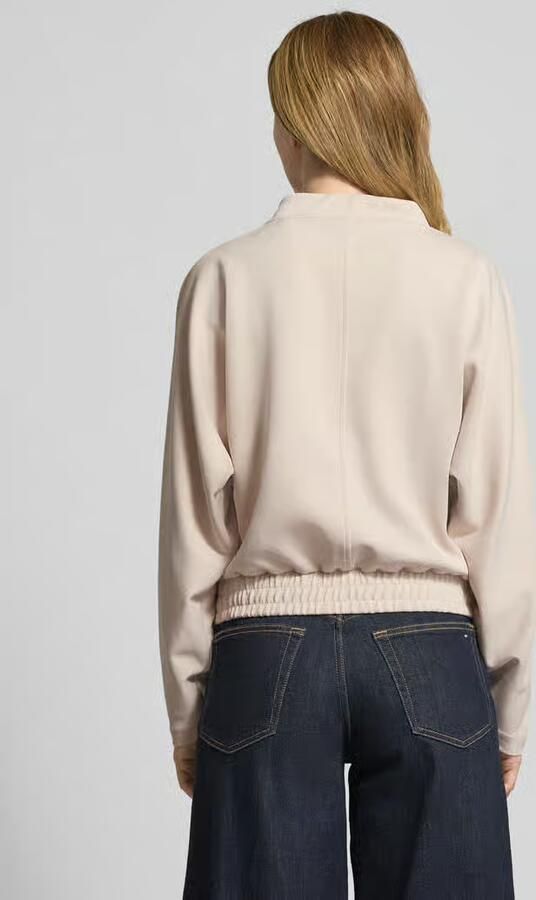 Opus Sweatshirt met geribde opstaande kraag model 'Gulitta'