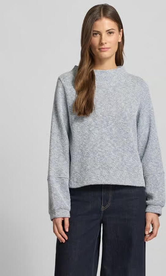 Opus Sweatshirt met opstaande kraag model 'Glimsa' - Foto 3