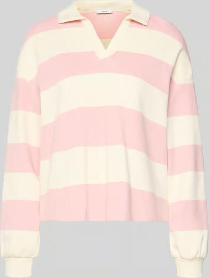 Opus Sweatshirt met platte kraag model 'Glocki'