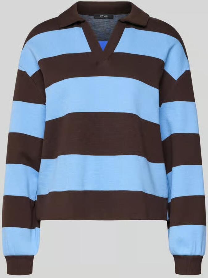 Opus Sweatshirt met platte kraag model 'Glocki'