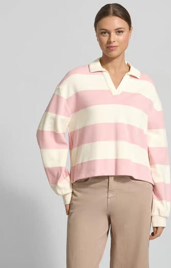 Opus Sweatshirt met platte kraag model 'Glocki' - Foto 3