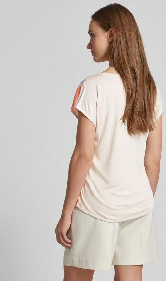 Opus Korte Mouw Top met Sisbo Print Multicolor Dames