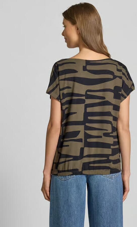 Opus T-shirt met cascadehals model 'Sapaya'